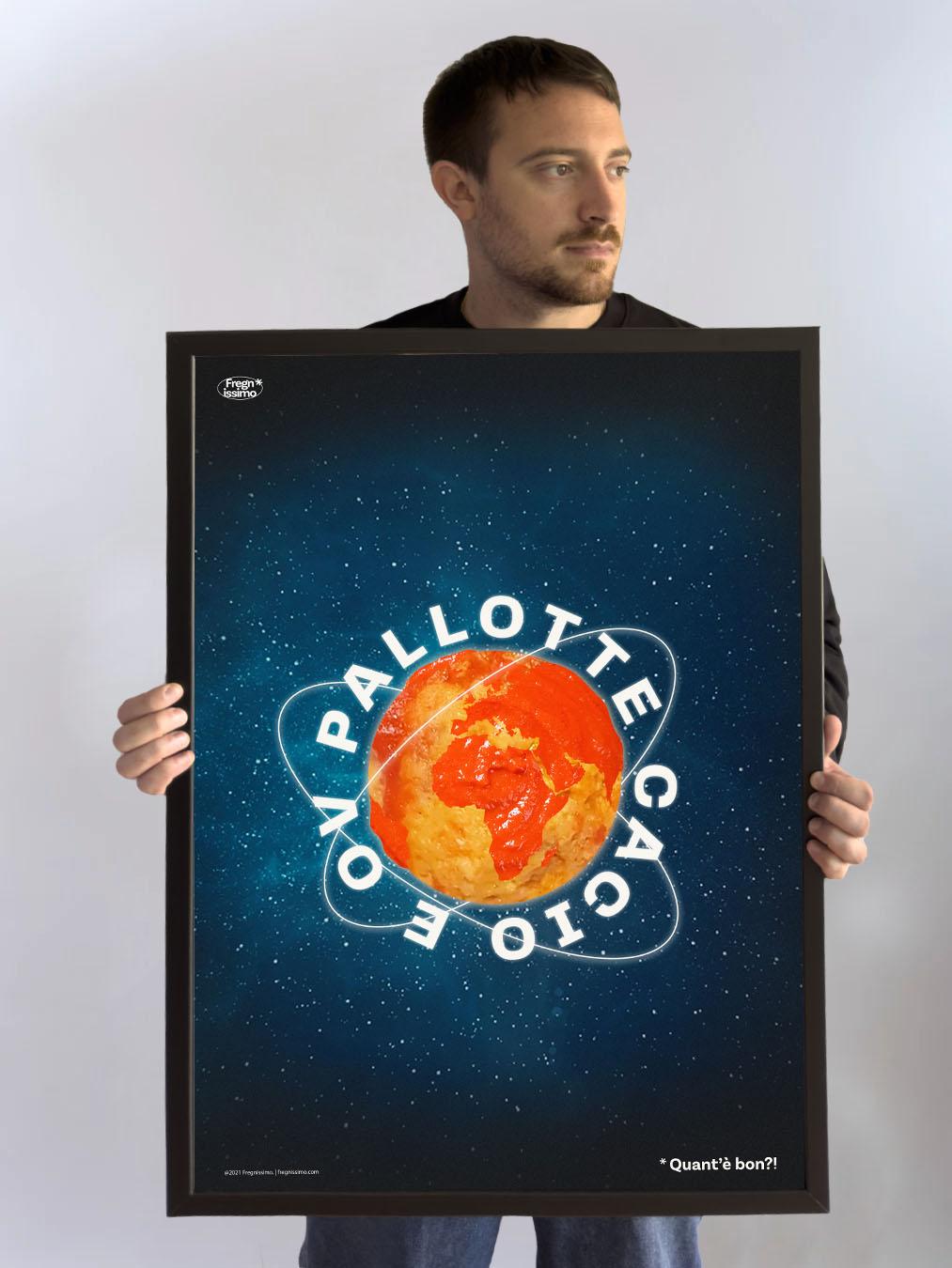 Poster 50x70cm - PALLOTTE CACIO E OV - Fregnissimo®