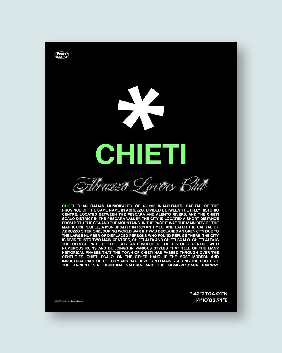 Poster 50x70cm - CHIETI - ABRUZZO LOVERS CLUB - Fregnissimo®